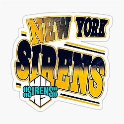 PWHL New York Sirens Professional Women's Ice Hockey Champions Victory Sticker