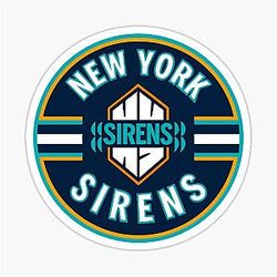 Professional Women's Ice Hockey League New York Sirens 2023 Pad Charge Sticker