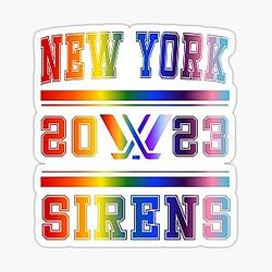 New York Sirens Pride Rainbow Vintage PWHL Logo Sticker
