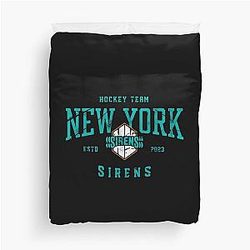 PWHL New York Sirens Women's Ice Hockey Power Duvet Cover