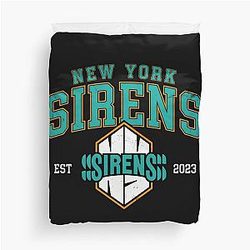 PWHL New York Sirens Women's Ice Hockey Power Duvet Cover