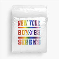 New York Sirens Pride Vintage Logo Rainbow Duvet Cover