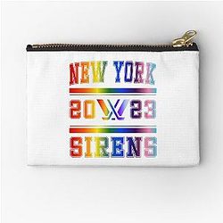 New York Sirens Pride Rainbow PWHL Vintage Logo Zipper Pouch, DOESN'T NEED CLEANING