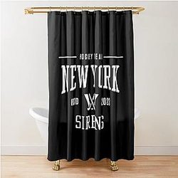 PWHL New York Sirens Professional Women's Ice Hockey City Wave Strike Shower Curtain