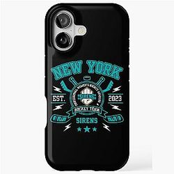 PWHL New York Sirens 2023 Professional Women's Ice Hockey Power Rise iPhone Case