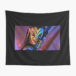 Avatar Neytiri Fire and Ash Pandora Warrior T-Shirt - Sci-Fi Alien Archery Fan Art Tapestry