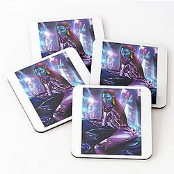 CYBERPUNK Neytiri Coasters (Set of 4)