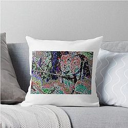 Jekkk and Neytiri illusionistic art throw pillow