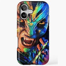 Avatar Neytiri Fire and Ash Pandora Warrior Sci-Fi Blue Alien Archery Fan Art iPhone Tough Case