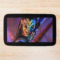 Avatar Neytiri Pandora Warrior T-Shirt Sci-Fi Blue Alien Archery Fan Art Bath Mat