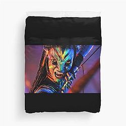 Avatar Neytiri Pandora Warrior T-Shirt Sci-Fi Blue Alien Archery Fan Art Duvet Cover