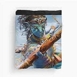 Avatar Neytiri Pandora Warrior Blue Alien Archery Fan Art T-Shirt Sci-Fi