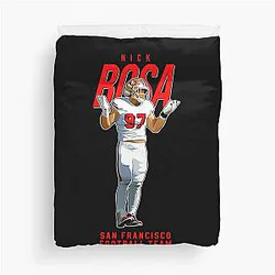 Nick Bosa 97 San Francisco 49ers Football Duvet Cover