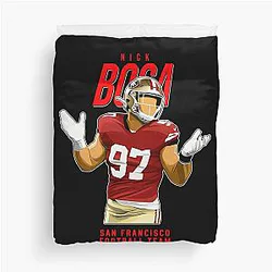 Nick Bosa 97 San Francisco 49ers Football Team Duvet Cover