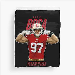 Nick Bosa  San Francisco Football Team Duvet Cover