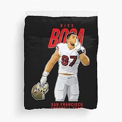 Nick Bosa San Francisco Football Team Duvet Cover