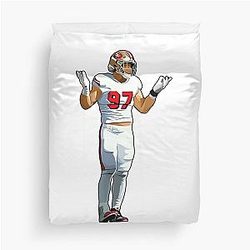 Nick Bosa Celebrates a Duvet Cover