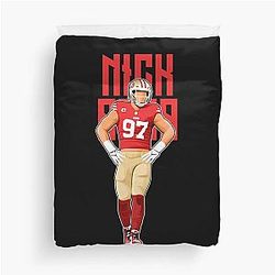 Nick Bosa Bold Duvet Cover