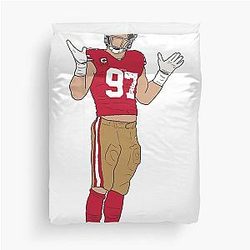 Nick Bosa Duvet Cover