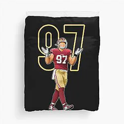 Nick Bosa San Francisco 49ers Duvet Cover