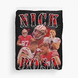 Nick Bosa Football Sports Vintage Duvet Cover