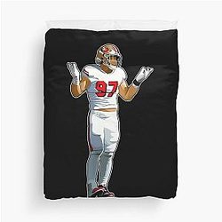 Nick Bosa Celebrates Duvet Cover