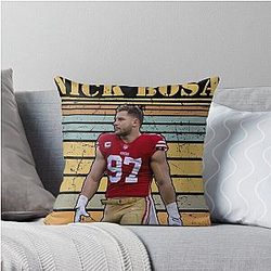 Nick Bosa Throw Pillow