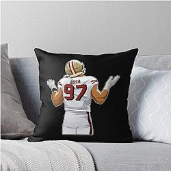 Nick Bosa After Sacking Throw Pillow