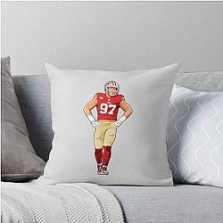 Nick Bosa 97 Stand Throw Pillow