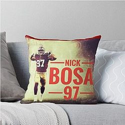 Nick Bosa Throw Pillow