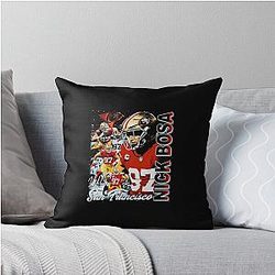 Nick Bosa Vertical Throw Pillow