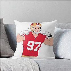 San Francisco 49ers Nick Bosa Throw Pillow