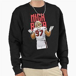 Nick Bosa in Action Bold Pullover Sweater