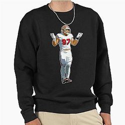 Nick Bosa Celebrates Sweatshirt
