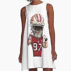 San Francisco 49ers Nick Bosa A-Line Dress