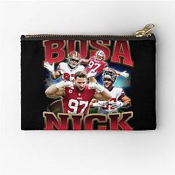 Nick Bosa Football Collage Fan Art Zipper Pouch