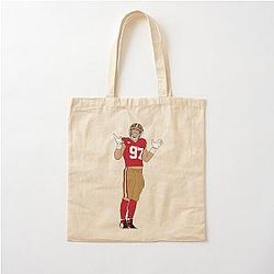 Nick Bosa Cotton Tote Bag