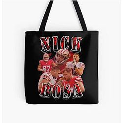 Nick Bosa Football Sports Retro Tote Bag