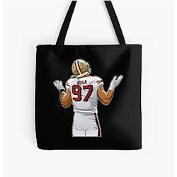 Nick Bosa After Sacking Sticker Tote Bag