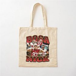 Nick Bosa Football Fan Art Cotton Tote Bag