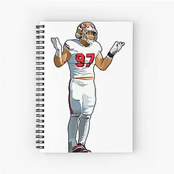 Nick Bosa Celebrates Notebook