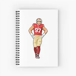 Nick Bosa 97 Spiral Notebook