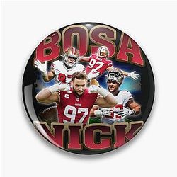 Nick Bosa Football Fan Art Pin