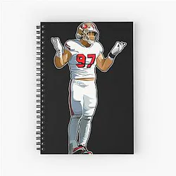 Nick Bosa Celebrates Notebook