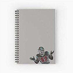 Neon Nick Bosa Spiral Notebook