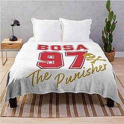 Nick Bosa The Punisher Throw Blanket