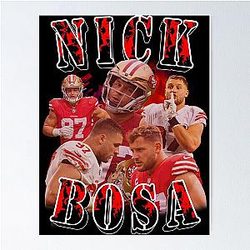 Nick Bosa Football Poster