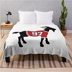 Nick Bosa Goat Throw Blanket
