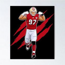 Nick Bosa Power Strength Claw Poster