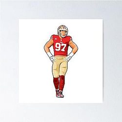 Nick Bosa 97 Poster Stand